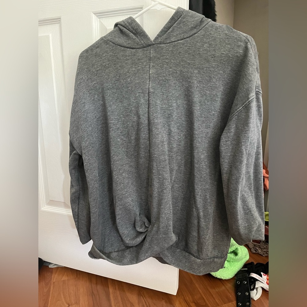 grey hoodie